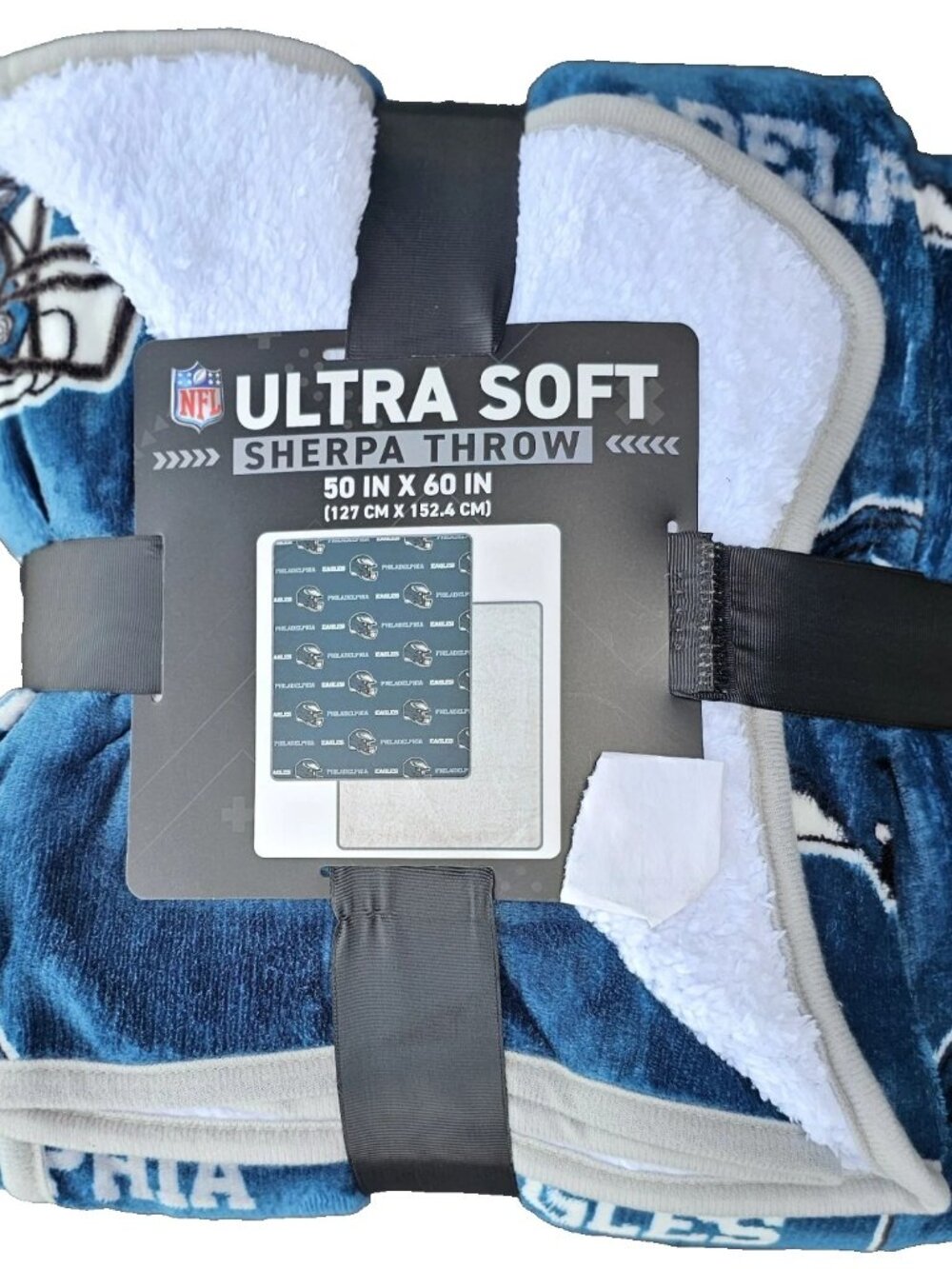 Philadelphia Eagles Sherpa Throw Blanket Ultra Supersoft 60"x50" 100% Poly New